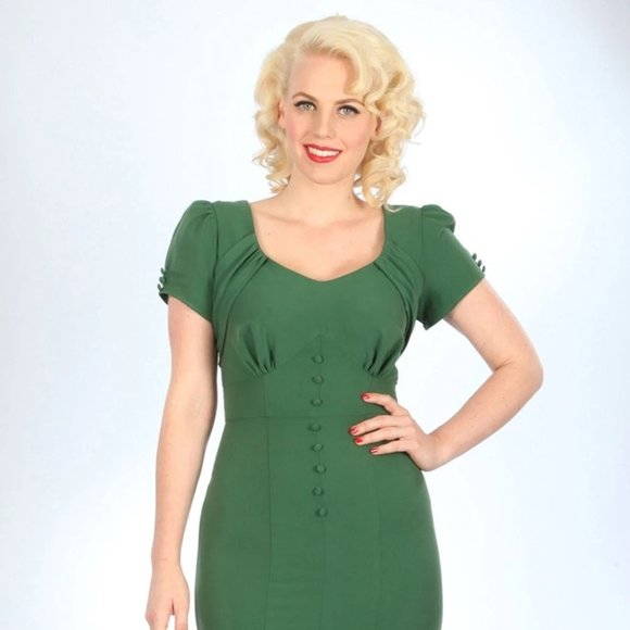 green emerald velvet dress Timeless Fitted Dress by Stop Staring! (9 Color Options) main image 1